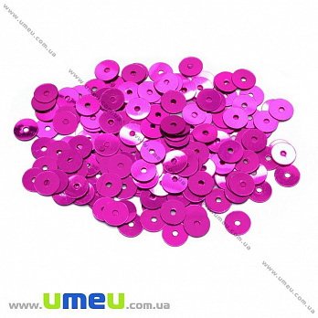 Пайетки Китай круглые, 6 мм, Малиновые (PAI-013113)