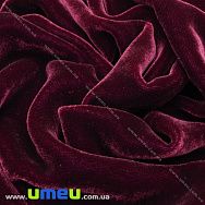 Оксамит італійський шовковий, Ширина 20 см, Бордовий (TKN-036632)