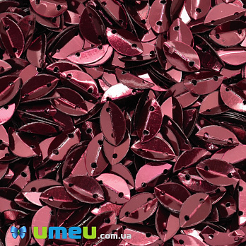 Пайетки Индия лодочка, 9х6 мм, Бордовые (PAI-037994)