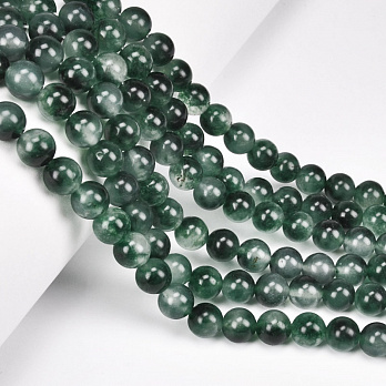 Бусины Мрамор зеленый, Натур. камень, 8 мм, Круглые (BUS-051698)