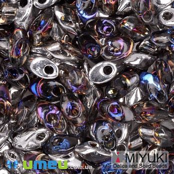 Бісер японський Miyuki LMA №4554, 4х7 мм, Сірий AB (BIS-049939)