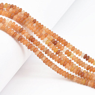 Намистини Авантюрин червоний, Натур. камінь, 4,5х2,5 мм, Ронделі (BUS-058163)