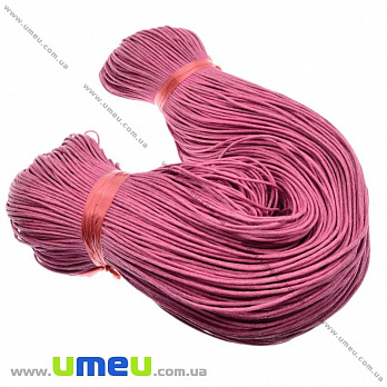 Вощеный шнур (коттон), 1,5 мм, Малиновый (LEN-021788)