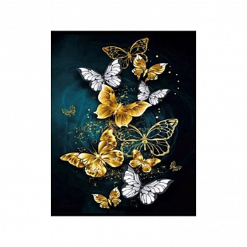 Набір алмазного живопису на підрамнику 50х40 см, Метелики (SXM-051394)
