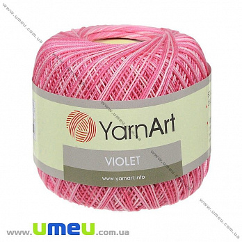 Пряжа YarnArt Violet Melange 50 г, 282 м, Рожева 0377 (YAR-022973)