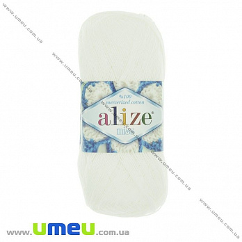 Пряжа Alize Miss 50 г, 280 м, Белая 55 (YAR-025116)