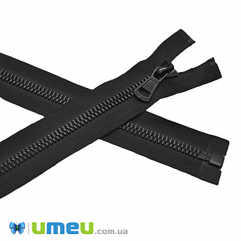 Молния тракторная Лаковая разъемная 80 см, Тип 8, Черная (ZIP-045341)