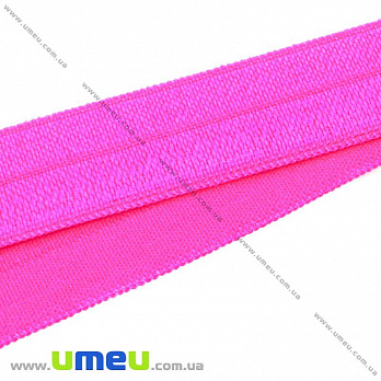 Трикотажна бейка, 15 мм, Малинова (LEN-018637)