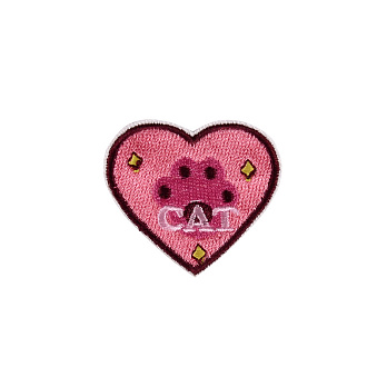 Аппликация на клеевой основе Сердечко, 4,5х4 см, Розовая (APL-055030)