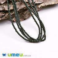 Бусины чешское стекло Preciosa Жемчуг 2 мм Ceramic Malachite, Зеленые темные (BUS-049367)