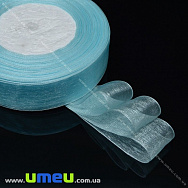 Лента из органзы, 25 мм, Голубая (LEN-015609)