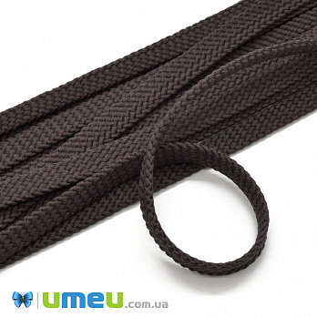 Поліестеровий шнур плоский 7 мм, Коричневий темний (LEN-039355)