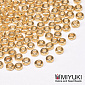 Бісер японський Miyuki Spacer SPR3-4202, 3х1,3 мм, Duracoat Galvanized, Золотистий (BIS-051225)