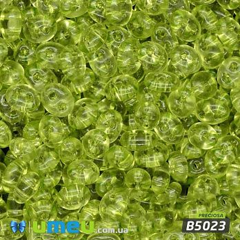 Бисер чешский Twin (Твин) №B5023, 2,5х5 мм, Салатовый прозрачный (BIS-026283)