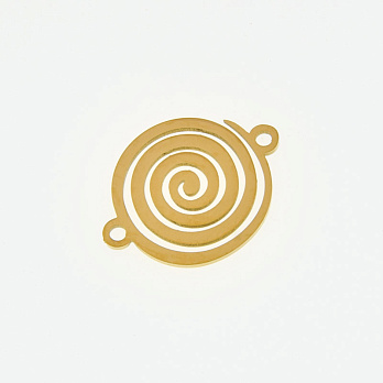 Коннектор из нерж. стали Спираль, 18х14 мм, Золото (STL-061415)