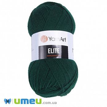 Пряжа YarnArt Elite 100 г, 300 м, Зеленая темная 590 (YAR-043297)
