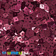 Паєтки Індія квадратні, 4х4 мм, Бордові (PAI-041460)