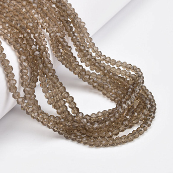 Намистини ронделі, 3,5х3 мм, Сірі (BUS-049224)