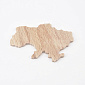Заготовка деревянная Карта Украины, 80х55 мм, Бук (DEC-058355)