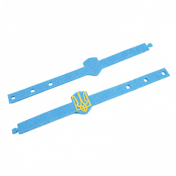 Декоративний виріб із фетру Браслет "Трезуб", 23х3,5 см, Блакитний (FLT-051586)