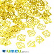 Декоративний елемент Кристал, 5х4х0,1 мм, Золото (DIF-047129)