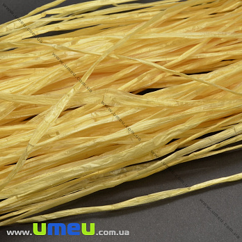 Рафия 5 мм, Желтая глянцевая (KNT-037314)
