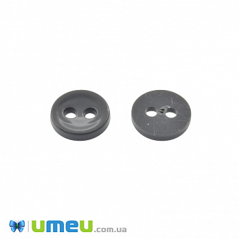 Пуговица пластиковая Круглая, 11,5 мм, Серая (PUG-047943)
