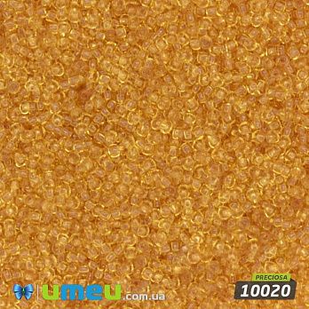 Бісер чеський 13/0, №10020, Бежевий світлий, Прозорий (BIS-019762)