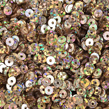 Пайетки Индия круглые плоские, 4 мм, Золотистые АВ (PAI-053454)