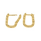 Сережки Huggie, Латунь з покриттям 18 kt, 16х12х2,5 мм (OSN-053090)