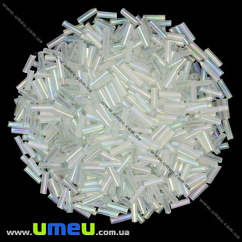 Бісер китайський стеклярус, 6 мм, Прозорий АВ (BIS-012058)