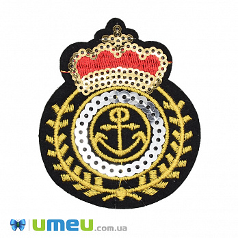 Термоаппликация с пайетками Якорь, 7х6 см (APL-038272)