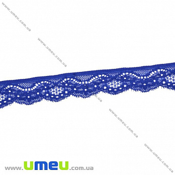 Кружево эластичное, 25 мм, Синее (LEN-021044)