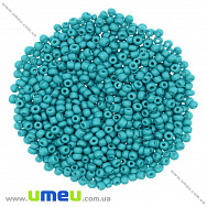 Бисер китайский средний, 8/0, Бирюзовый натуральный, 3 мм (BIS-009047)
