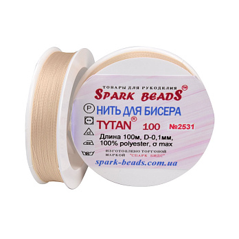 Нитка для бісеру Титан 100, Персикова №2561, 100 м (MUL-010635)