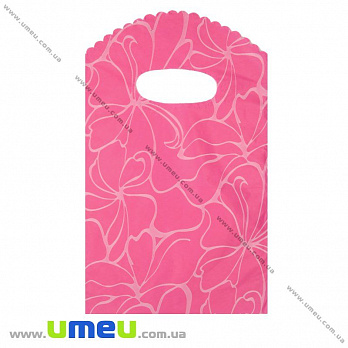 Подарунковий пакетик, 22х12 см, Малиновий (UPK-009133)