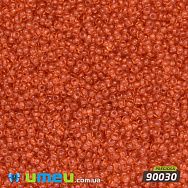 Бісер чеський 13/0, №90030, Помаранчевий темний, Прозорий (BIS-019763)