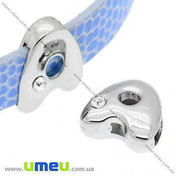 Намистина мет. Буква A, 12х12 мм, Темне срібло (BUS-008868)