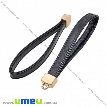 Основа для брелка, кожзам, 10 см, Чорна (OSN-036427)