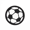 Термоаппликация Мяч футбольный, 5,5 см, Черно-белая (APL-060092)