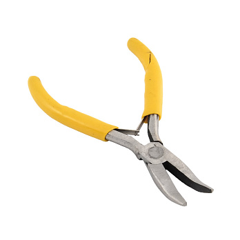 Инструмент Тонкогубцы выгнутые, УЦЕНКА, Желтый, 12,5 см (INS-055008)