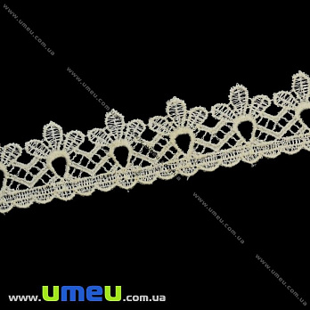 Кружево плетеное, 33 мм, Кремовое (LEN-011846)