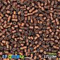 Бісер чеський Рубка 10/0, №17110m, Коричневий темний, Блискучий матовий (BIS-044002)
