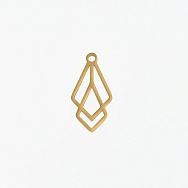 Подвеска из нерж. стали Кристаллы, 20х10 мм, Золото (STL-061332)