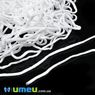 Резинка кругла (для масок), 2,5-3 мм, Біла (LEN-037800)