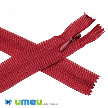 Молния потайная неразъемная, 50 см, Тип 3, Красная (ZIP-037416)