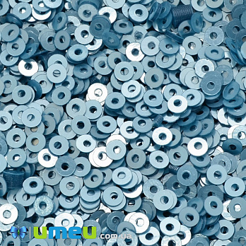 Пайетки Индия круглые плоские, 2,5 мм, Голубые (PAI-037575)