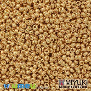 Бисер японский Miyuki круглый RR 11/0 №191, Позолота 24 kt (BIS-049826)