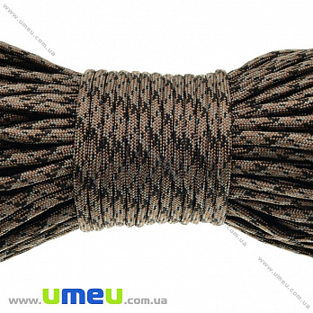 Шнур паракорд семіжільний меланж 4 мм, Коричневий (LEN-024915)