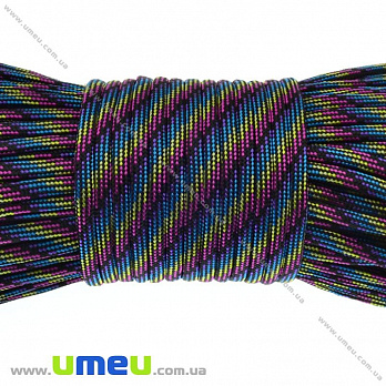 Шнур паракорд семіжільний меланж 4 мм, Синій (LEN-012236)